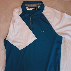 Blue Oakley Dri-fit Polo